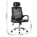 Scaun de birou Imela – schiță cu dimensiuni