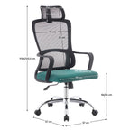 Scaun de birou Randy – schiță cu dimensiuni