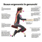 Scaun de birou Rufus – schiță cu dimensiuni, imaginea 2