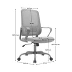Scaun de birou Salomo – schiță cu dimensiuni