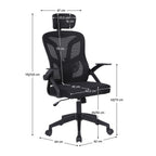 Scaun de birou Sedos – schiță cu dimensiuni