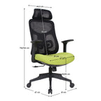 Scaun de birou Sulivan – schiță cu dimensiuni