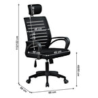 Scaun de birou Tores – schiță cu dimensiuni