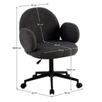 Scaun de birou Turio – schiță cu dimensiuni