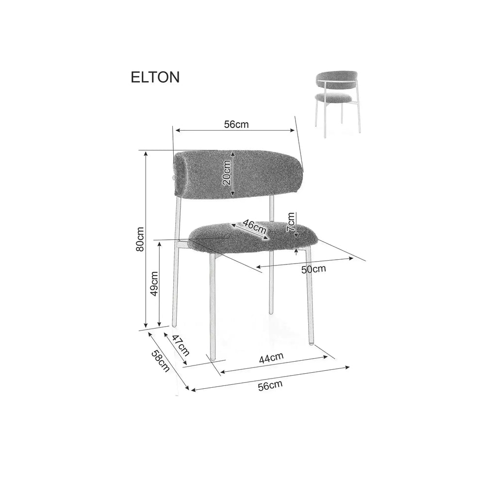 Scaun tapitat ELTON D, vedere 5