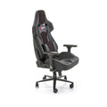Scaun gaming Baldur, gri și negru, vedere din față
