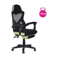 Scaun gaming Jorik, negru și verde, vedere din față