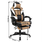 Scaun gaming Ozge – schiță cu dimensiuni