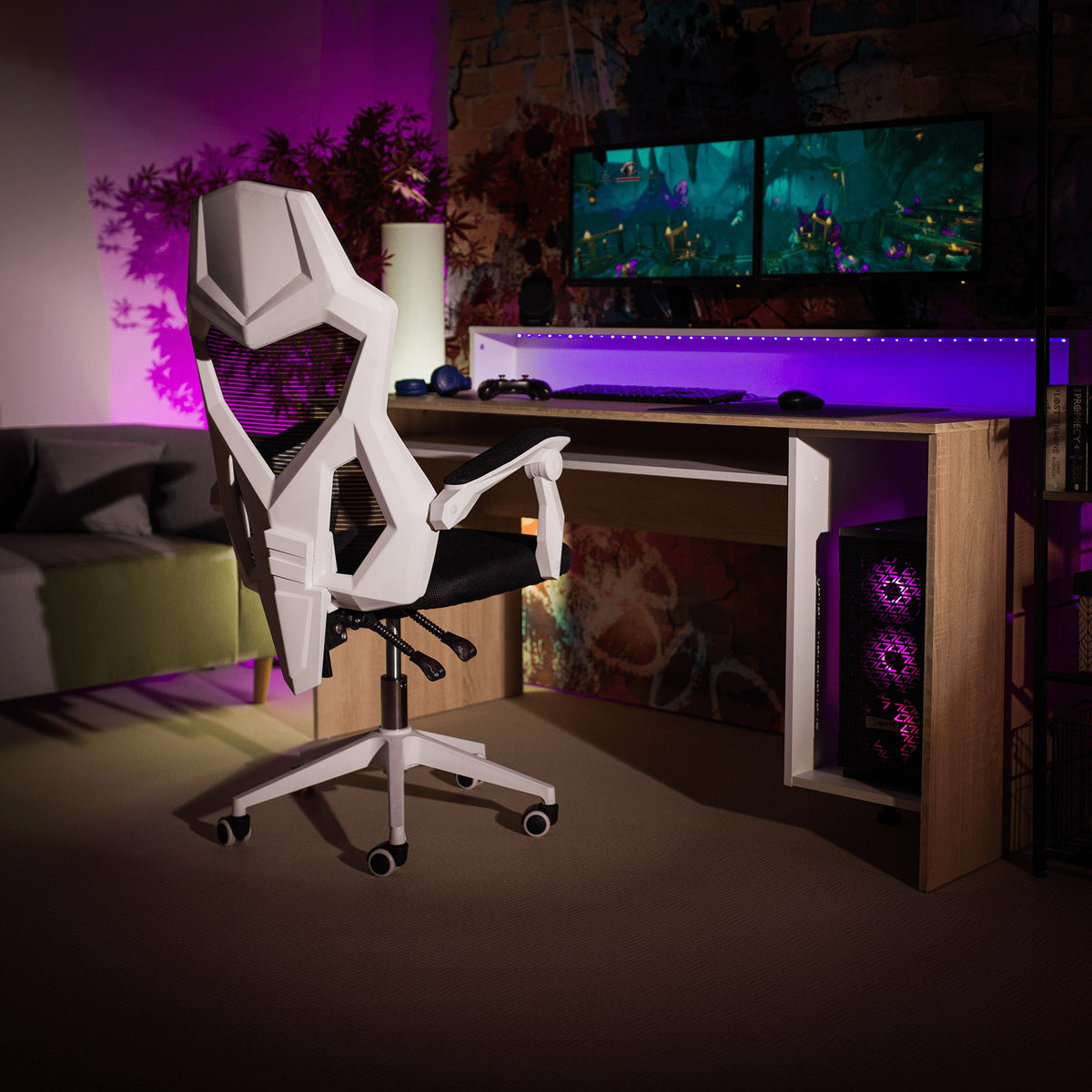 Scaun gaming Yoko în birou, imaginea 3