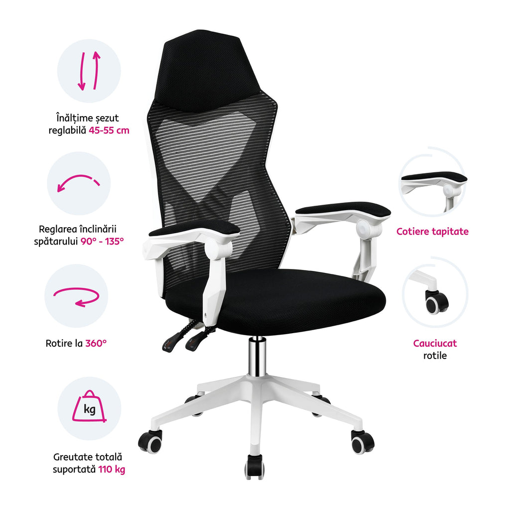 Scaun gaming Yoko – schiță cu dimensiuni, imaginea 2