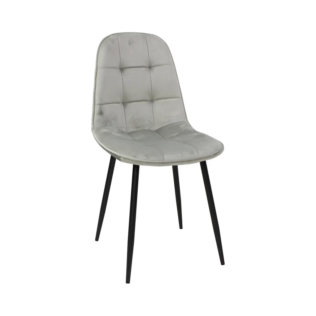Scaun living din catifea si picioare metalice Geanina – Maxinova (imaginea 4)