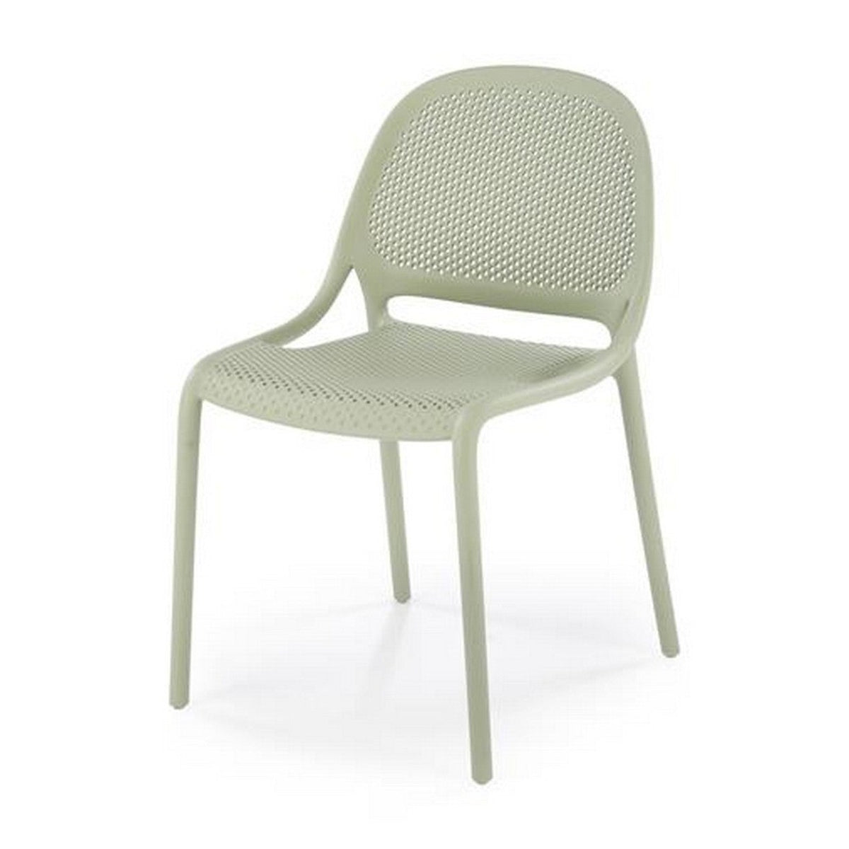 Scaun grădină K532, verde, vedere din față