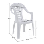 Scaun grădină Kesia – schiță cu dimensiuni