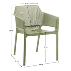 Scaun grădină Lavton – schiță cu dimensiuni