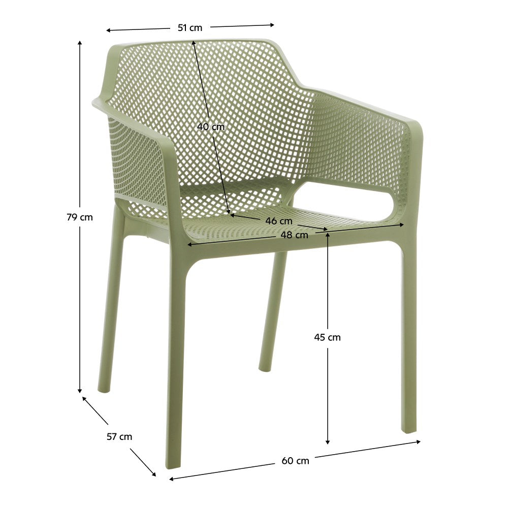 Scaun grădină Lavton – schiță cu dimensiuni