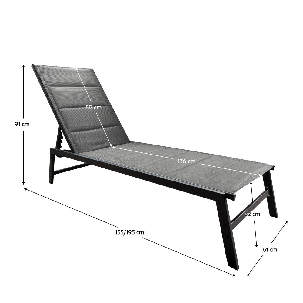 Scaun grădină Lopez – schiță cu dimensiuni