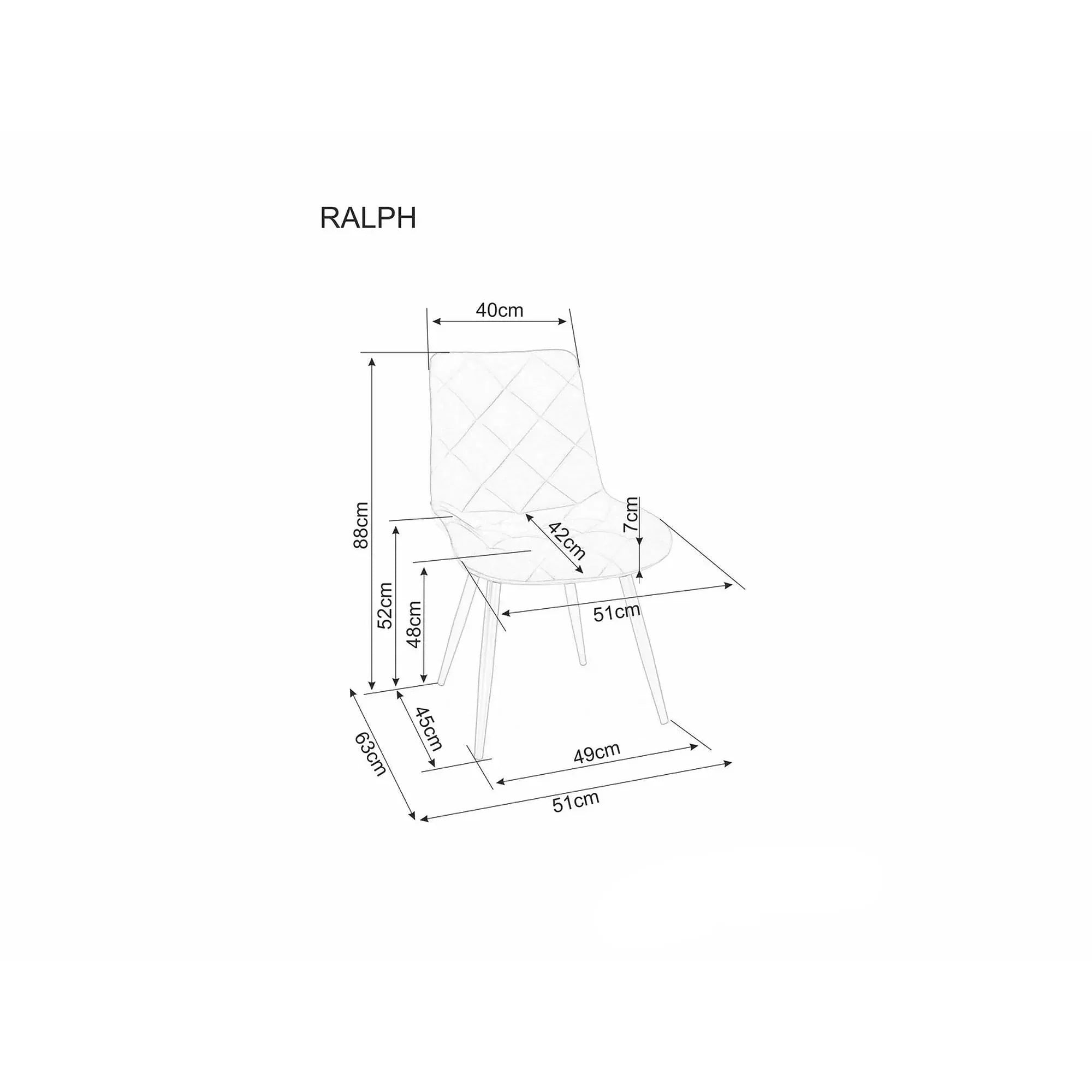 Scaun tapitat RALPH, vedere 5