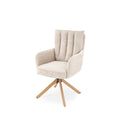 Scaun rotativ K594, bej/stejar