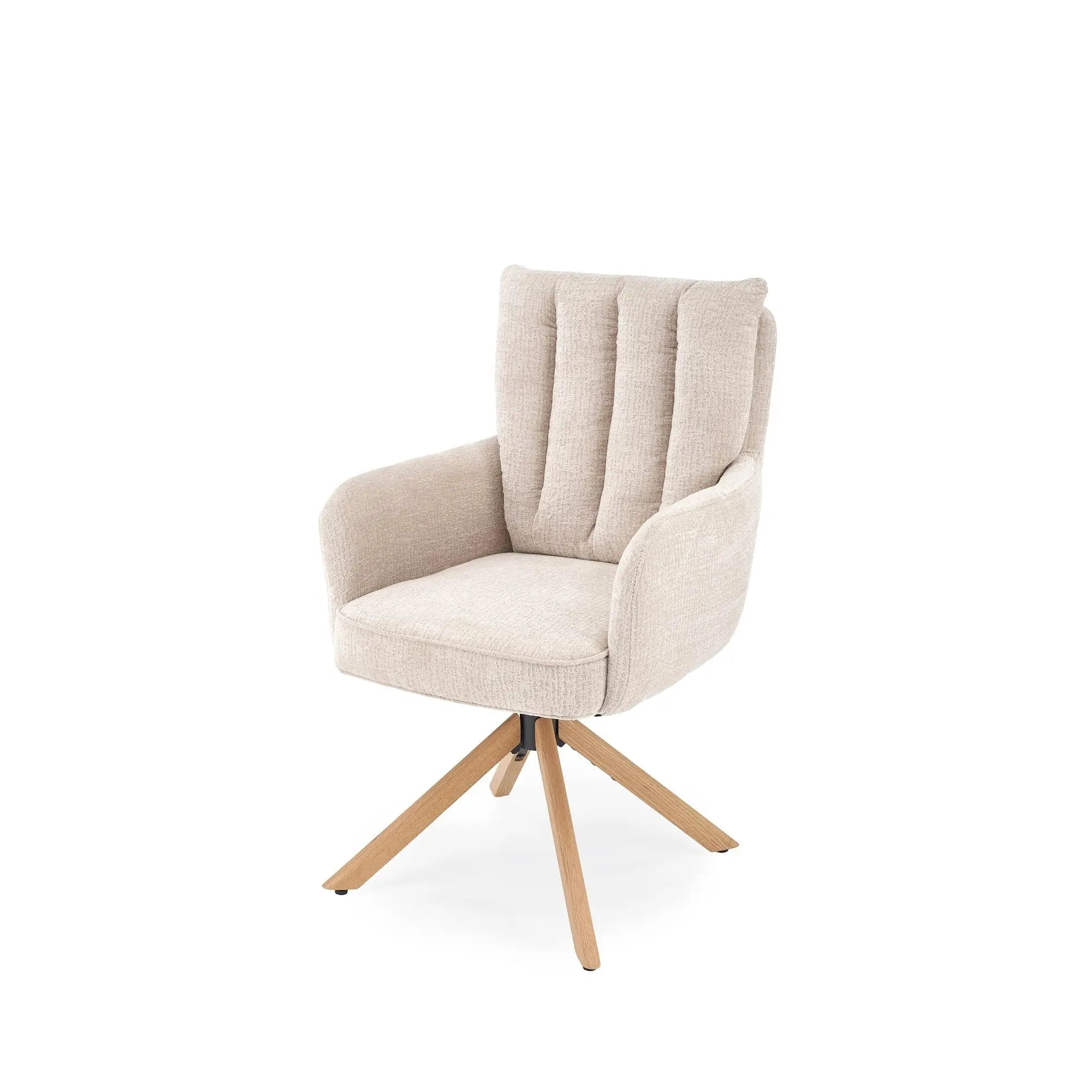 Scaun rotativ K594, bej/stejar