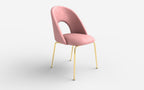 Scaun tapitat K385, roz