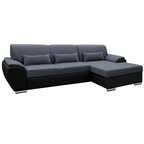Coltar extensibil EMILY, negru/gri inchis, model dreapta