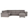 Coltar SEGORIA ROH U, gri maroniu Taupe, model dreapta