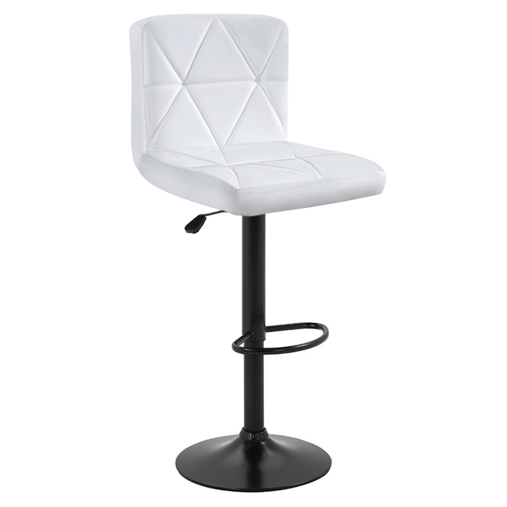Scaun de bar SELEST, piele ecologica alb/negru