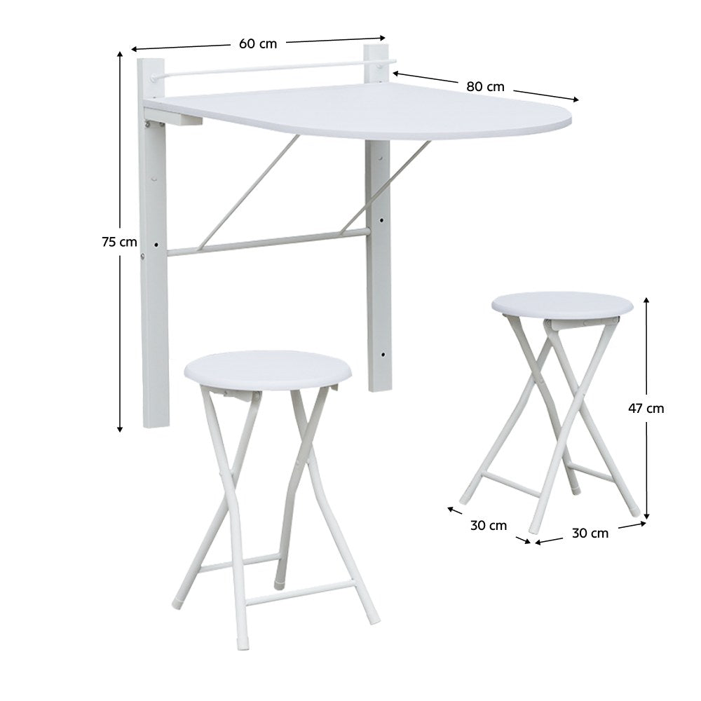 Set masă cu scaune Amadeo – schiță cu dimensiuni