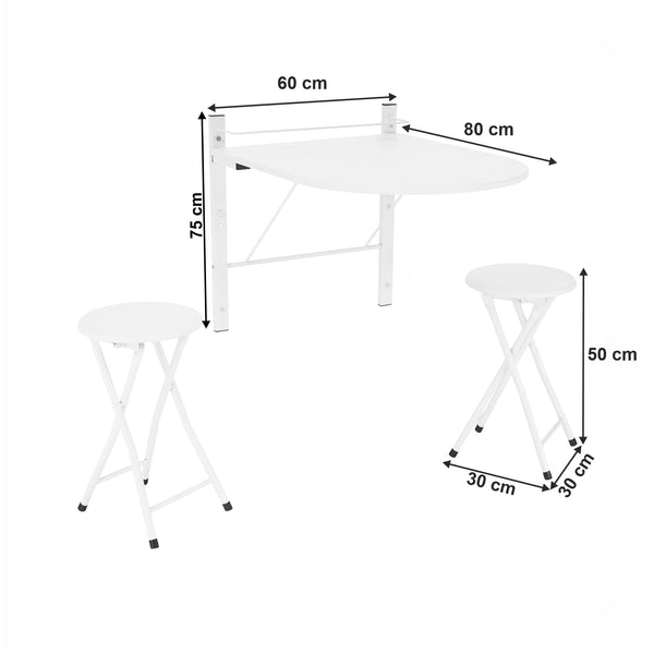 Set masă cu scaune Amadeo – schiță cu dimensiuni