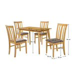 Set masă cu scaune Rois – schiță cu dimensiuni