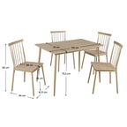 Set masă cu scaune Sendo – schiță cu dimensiuni