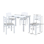 Set masă cu scaune Somin – schiță cu dimensiuni