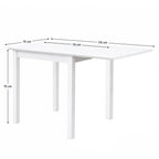 Set masă cu scaune Bjork – schiță cu dimensiuni
