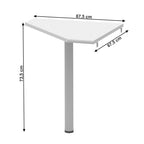 Set mobilier birou Johan 2 – schiță cu dimensiuni, imaginea 2