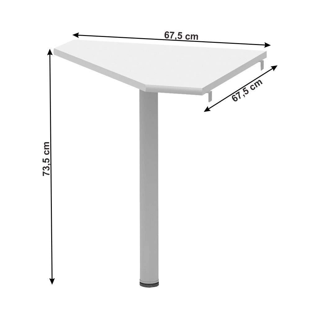 Set mobilier birou Johan 2 – schiță cu dimensiuni, imaginea 2