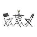 Set mobilier grădină Faruk, negru, vedere din față