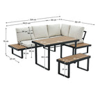 Set mobilier grădină Flojd – schiță cu dimensiuni
