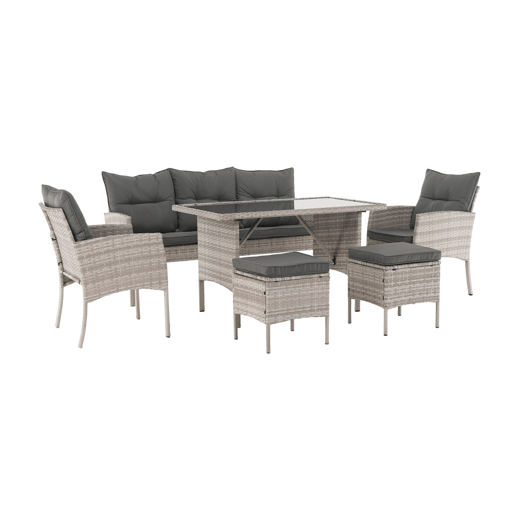 Set mobilier grădină Lalen, gri, vedere din față