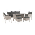 Set mobilier grădină Lalen, gri, vedere din față