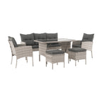 Set mobilier grădină Lalen, gri, vedere din față