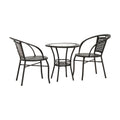 Set mobilier grădină Lasan, maro, vedere din față