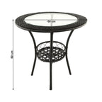 Set mobilier grădină Lasan – schiță cu dimensiuni, imaginea 2