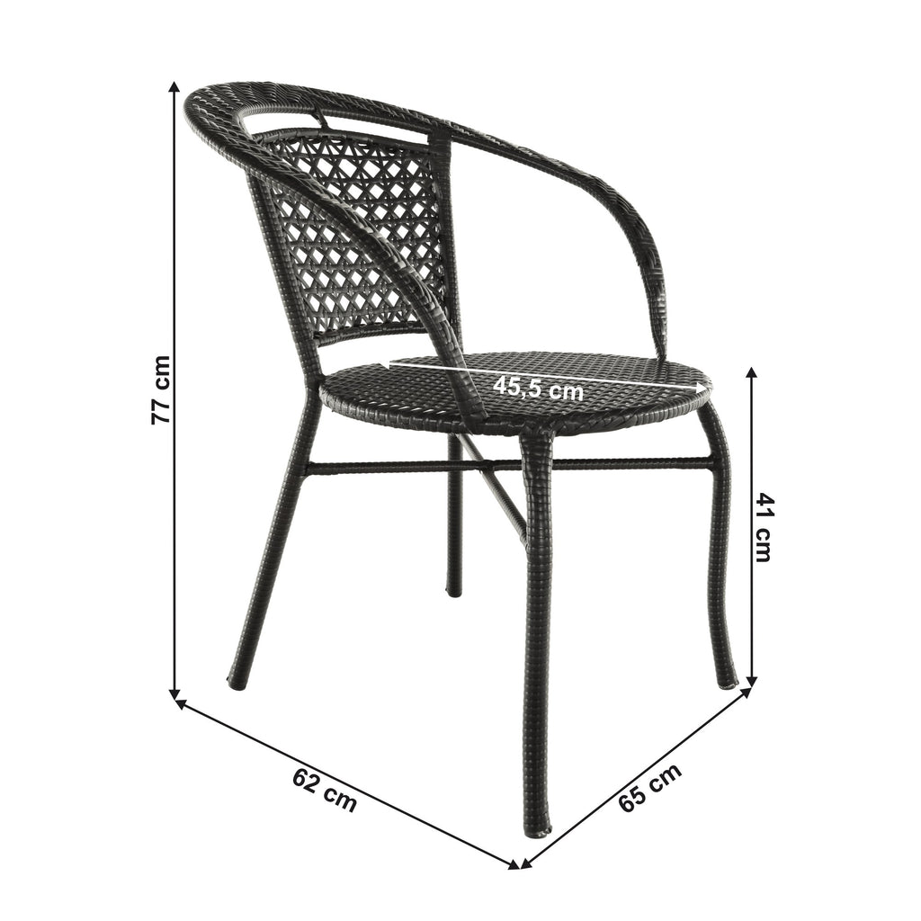 Set mobilier grădină Lasan – schiță cu dimensiuni