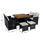 Set mobilier grădină Melford – schiță cu dimensiuni