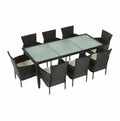 Set mobilier grădină Menibor, maro, vedere din față