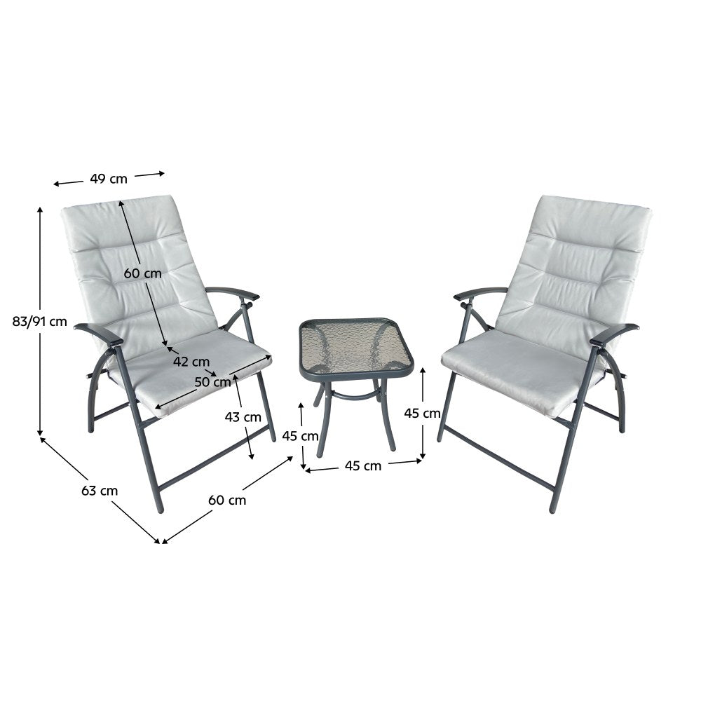 Set mobilier grădină Muson – schiță cu dimensiuni