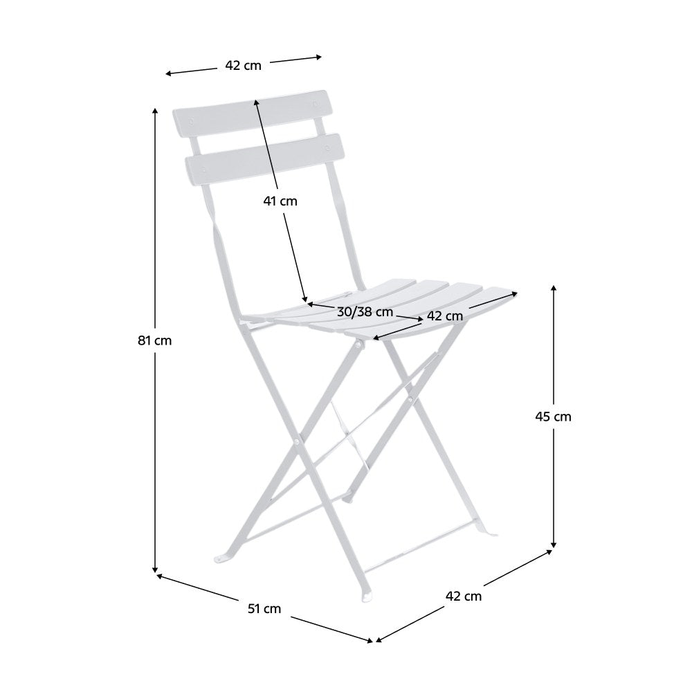 Set mobilier grădină Obax – schiță cu dimensiuni