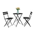 Set mobilier grădină Obax, negru, vedere din față