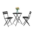 Set mobilier grădină Obax, negru, vedere din față