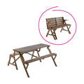 Set mobilier grădină Zagir, maro, vedere din față